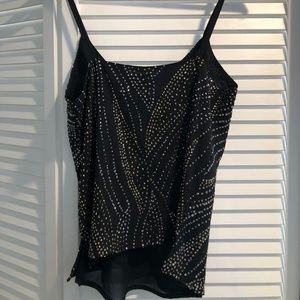 Vintage black Sparkly cami top EUC